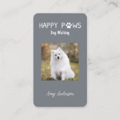 ハッピーポーズドッグ歩く/ジスティングビジネスカード 名刺 (正面)