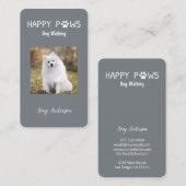 ハッピーポーズドッグ歩く/ジスティングビジネスカード 名刺 (正面/裏面)