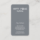 ハッピーポーズドッグ歩く/ジスティングビジネスカード 名刺 (裏面)