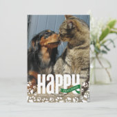 ハッピーポーリデイズペットクリスマスフォトカード シーズンカード (スタンド正面)