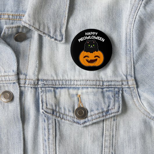 ハッピーマイズハロウィーンハロウィーンブラックキャットプンダークBG 缶バッジ (インサイチュ)