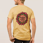 ハッピーマインドハッピーライフやる気を起こさせるグラフィックデザイン トライブレンドＴシャツ (裏面)
