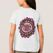 ハッピーマインドハッピーライフやる気を起こさせるグラフィックデザイン トライブレンドＴシャツ (裏面)