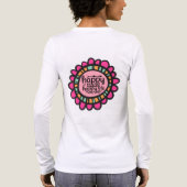 ハッピーマインドハッピーライフやる気を起こさせるグラフィックデザイン トライブレンドＴシャツ (背面)