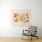 ハッピーマインドハッピーライフヒッピーGroovyビーブ タペストリー (インサイチュ(横))