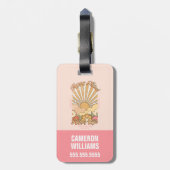 ハッピーマインドハッピーライフヒッピーGroovyビーブ ラゲッジタグ (裏面縦)