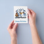 ハッピーマウスミュージックバンドおもしろい誕生日チラシ チラシ (手)