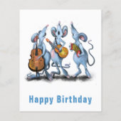 ハッピーマウスミュージックバンドおもしろい誕生日チラシ チラシ (裏面)