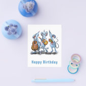 ハッピーマウスミュージックバンドおもしろい誕生日チラシ チラシ (シングル)