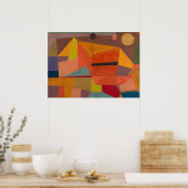 ハッピーマウンテンランドスケープバイポールクレー ポスター (キッチン)