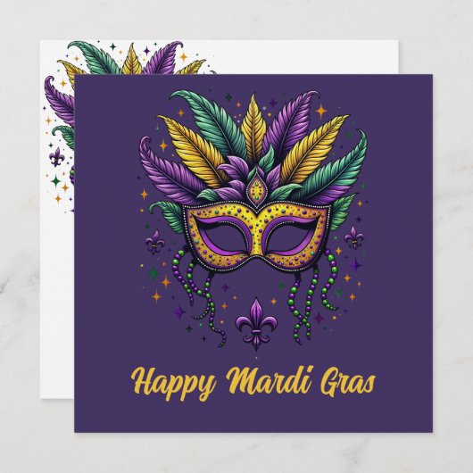 ハッピーマエレガントルディグラスフェザーズ&マスク シーズンカード (正面/裏面)