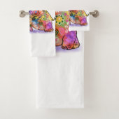 ハッピーマカラフルザー&ベビーエレファントスケッチ バスタオルセット (インサイチュ)