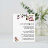 ハッピーマカロン |紫エレガントフローラモダン エンクロージャーカード (スタンド正面)