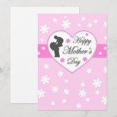 ハッピーマザーのピンク柄 シーズンカード (正面/裏面)