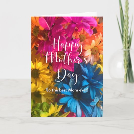 ハッピーマザーの日お❤️母最高のさん花カードカード カード (正面)