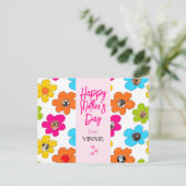 ハッピーマザーの日かわいいフラワードッグ写真集 ポストカード (スタンド正面)