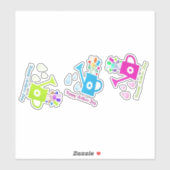 ハッピーマザーの日のカラフル水缶 シール (シート)