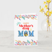 ハッピーマザーの日のグリーティングカード"サンルシア母" カード (黄色い花)