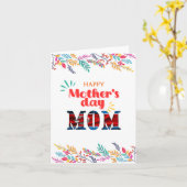 ハッピーマザーの日のグリーティングカード「北朝鮮ママ」 カード (黄色い花)
