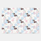 ハッピーマザーの日のベビーピンク&ブルーテーマセット3 ラッピングペーパーシート (正面3)