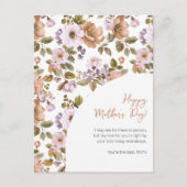 ハッピーマザーの日の台本かわいいフローラ最高のママ シーズンポストカード (正面)