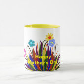 ハッピーマザーの日の花かわいらし羽マグカップ マグカップ (中央)