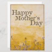 ハッピーマザーの日オンヴィンテージ花草地 – Eng (正面/裏面)