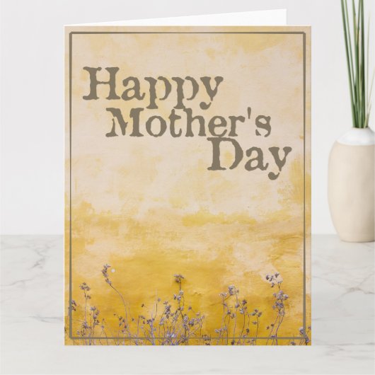 ハッピーマザーの日オンヴィンテージ花草地 – Eng カード (正面)