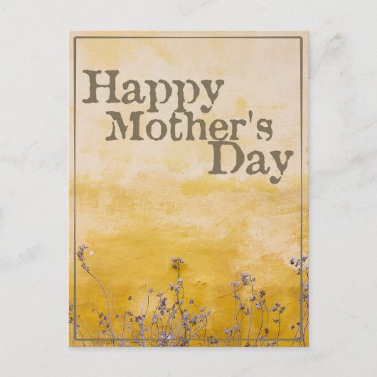 ハッピーマザーの日オンヴィンテージ花草地 – Eng シーズンポストカード (正面)