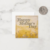 ハッピーマザーの日オンヴィンテージ花草地 – Eng ノートカード (正面/裏面インサイチュ)