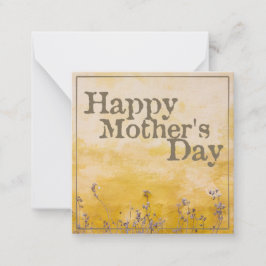 ハッピーマザーの日オンヴィンテージ花草地 – Eng ノートカード