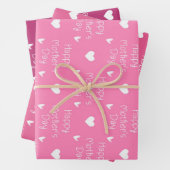 ハッピーマザーの日ダークピンクのテーマセット3 ラッピングペーパーシート (インサイチュ)