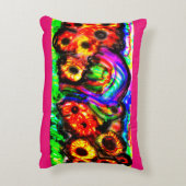 ハッピーマザーの日ハミングバードとヒマワリ アクセントクッション (裏面(縦))