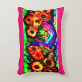 ハッピーマザーの日ハミングバードとヒマワリ アクセントクッション (正面(垂直))