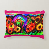 ハッピーマザーの日ハミングバードとヒマワリ アクセントクッション (裏面)