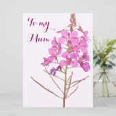 ハッピーマザーの日ピンクの野生の花bohoフローラ シーズンカード (スタンド正面)