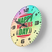 ハッピーマザーの日13335 ラウンド壁時計 (傾斜)