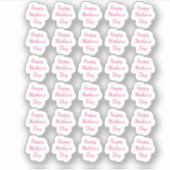 ハッピーマザーの日2024カスタムメッセージ文字ピンク シール (正面)