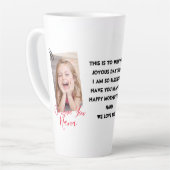 ハッピーマザーの日、ナナ、おばあちゃんシンプルの写真 カフェラテマグ (左アングル)