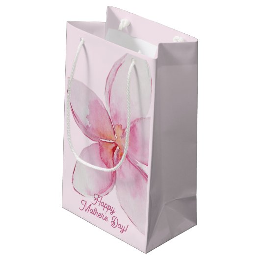 ハッピーマザーの日 – ハワイアン水彩の花 スモールペーパーバッグ (裏面アングル)