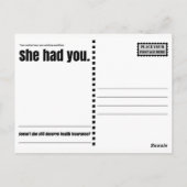 ハッピーマザーの日 – 既存の状態ではない ポストカード (裏面)