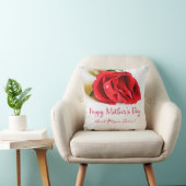 ハッピーマザーの最高の日ママ今まで+赤独身のバラ クッション (椅子)