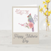 ハッピーマザーズかわいらしデイ(鳥)ショウジョウコウカンチョウフローラ カード (黄色い花)