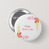 ハッピーマザーズのデイラウンドボタン 缶バッジ (正面&裏面)