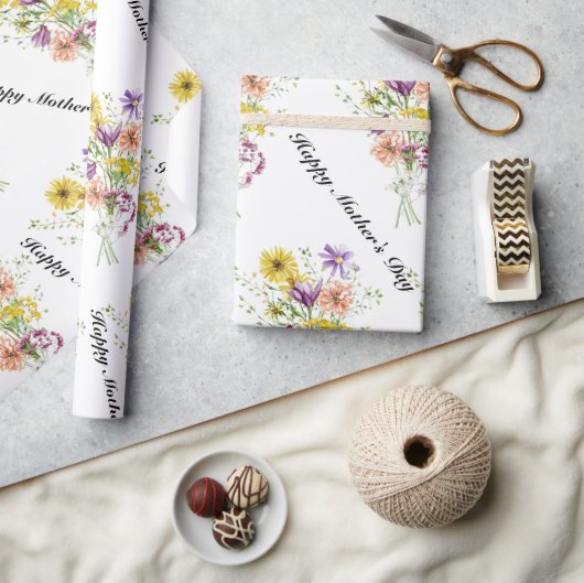 ハッピーマザーズのデイラッピング紙 ラッピングペーパー (クラフト)