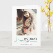 ハッピーマザーズの日 |スシンプルクリプトモダン2枚の写真 カード (黄色い花)