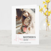 ハッピーマザーズの日 |スシンプルクリプトモダン2枚の写真 カード (黄色い花)