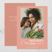 ハッピーマザーズの日 |スシンプルクリプモダント写真 シーズンカード (正面/裏面)