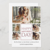 ハッピーマザーズの日 |スシンプルクリプモダント写真 シーズンカード (正面/裏面)