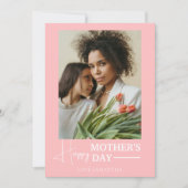 ハッピーマザーズの日 |スシンプルクリプモダント写真 シーズンカード (正面)